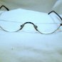 NEW TWIN TWIST EYEGLASSES RIMLESS GUN METAL BLUE SPRING HINGES MADE IN ITALY