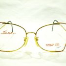 VINTAGE ELAN BUTTERFLY EYEGLASSES GOLD RED STAINLESS STEEL  55-18=140