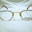 NEW  EYEGLASSES REVOLUTION EYEWEAR  GOLD AMBER TORTOISE 45-23-145 SPRING HINGES