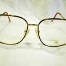VINTAGE HARVE BERNARD EYEGLASSES LARGE RED GOLD 57-17-135 UNIQUE