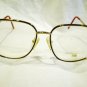 VINTAGE HARVE BERNARD EYEGLASSES LARGE RED GOLD 57-17-135 UNIQUE