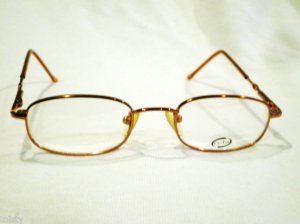 NEW SMALL  EYEGLASSES CE-TRU PINK GOLD 44-18-135 SPRING HINGES