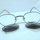 NEW  EYEGLASSES REVOLUTION EYEWEAR  CLIP ON MAT BLACK SPRING HINGES 45-20-145