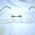 NEW GIORGIO ARMANI RIMLESS EYEGLASSES GUNMETAL  MOD.32N MODERN LOOK