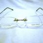 NEW GIORGIO ARMANI RIMLESS EYEGLASSES GUNMETAL  MOD.32N MODERN LOOK