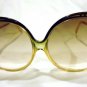 AUTHENTIC VINTAGE PIERRE LEMAN R LARGE  70'S SUNGLASSES BROWN AMBER FRANCE