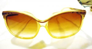 AUTHENTIC VINTAGE PIERRE LEMAN RHINESTONES  70'S SUNGLASSES LAVANDER ROSE FRANCE