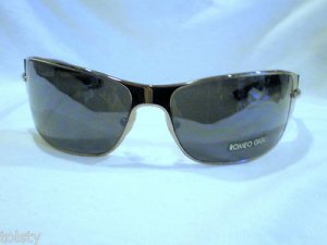NEW  SUNGLASSES WRAPAROUND ROMEO GIGLI SILVER GREY CLEAR   68-15-130