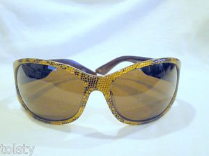 NEW ORIGINAL REVLON  SUNGLASSES  BROWN SNAKE SKIN MOD.SAHARA UNIQUE