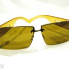NEW PRADA RIMLESS GOLD BROWN  SUNGLASSES MOD.SPR58 GREEN BROWN 100% UV  LENSES