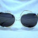 Vintage STARLINE DESIGN  Oversized Sunglasses CLEAR,IVORY, GOLD   55-15-130