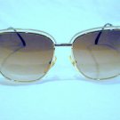Vintage LA PRIMA OPTICS  Oversized Sunglasses GOLD,BROWN WHITE   58-16-140