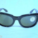 VINTAGE DONNA KARAN NEW YORK SUNGLASSES BLACK BAUSH & LOMB USA GLASS LENSES