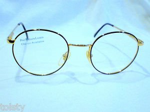 POLO  RALPH  LAUREN EYEGLASSES MOD.PREP200 GOLD BLACK 47-20-135 SPRING HINGES