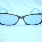 NEW HILARY DUFF CARVED & LAYERED MOD.GRETA BLUE LENSES SUNGLASSES