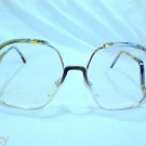 VINTAGE UPSIDE DOWN EYEWEAR  EYEGLASSES SILVER MULTICOLOR   53-18-130 MADE ITALY