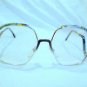 VINTAGE UPSIDE DOWN EYEWEAR EYEGLASSES SILVER MULTICOLOR 53-18-130 MADE ITALY