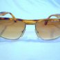 VINTAGE COLLYSUS OPTICAL CELEBRITY SUNGLASSES GOLD BLOND TORTOISE MADE ITALY
