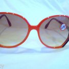 Vintage 80's SILHOUETTE Austria LARGE Designer Sunglasses RED BLACK WHITE