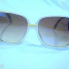 VINTAGE RENATO BALESTRA SUNGLASSES PEARL YELLOW WHITE MADE IN GERMANI
