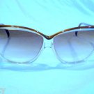 VINTAGE COURREGES  SUNGLASSES PEARL BROWN WHITE CLEAR MADE IN FRANCE