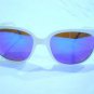 Vintage SUNGLASSES NYLON FRAME JAPAN WHITE  BLUE GRAY MIRROR LENSES