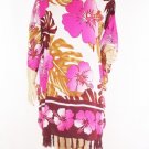 Kaftan Caftan Tunic Top Poncho Batik 5X-Hibiscus P098