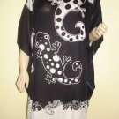 Kaftan Caftan Tunic Top Poncho Batik 5X-Gecko P079
