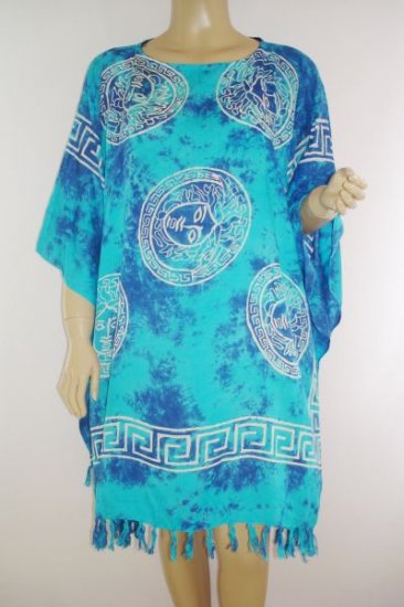 Kaftan Caftan Tunic Top Poncho Batik 5X-Abstract P089