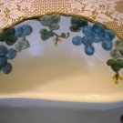 Vintage Metlox Vegetable Bowl / Divided Veggie Bowl / Handpainted