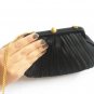 Womens Black Handbag / After Five / Petite / Pleated