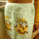 Vintage Pocket Apron Checkered and Floral