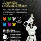 Toy2R DIY Qee Metallic 1.5" Qee Bear Zipper Pull