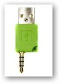 Mini USB Data and Charging Adapter for Shuffle-2 (Green)