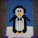 Penguin crocheted blanket