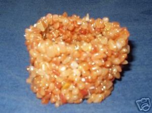 GEMSTONE BRACELET...Orange Aventurine...Elasticized