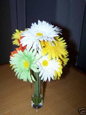 Gerbera Daisies bouquet in glass vase
