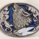 HOWLING WOLF WILDLIFE BELT BUCKLE