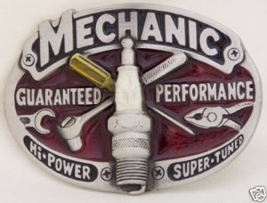 MECHANIC PEWTER MEN'S OCCUPATION BELT BUCKLE