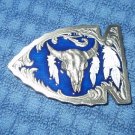 SISKIYOU WESTERN STEER SKULL INDIAN ARROWHEAD BUCKLE...