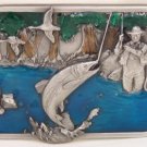 TROUT FISHING BELT BUCKLE BY BERGAMOT