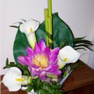 ELEGANT PURPLE WATER LILY FLORAL ARRANGMENT