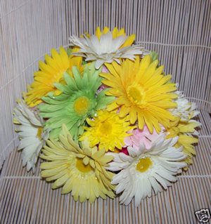 Gerbera Daisies centerpiece / Wedding cake topper