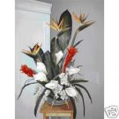 BIRDS OF PARADISE, "SUNRISE CRESCENT FLORAL ARRANGEMENT