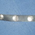Leather Hatband with Faux Silver Pieces