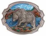 GRIZZLY BEAR BELT BUCKLE BY SISKIYOU...FINE PEWTER...