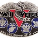 NEW WORLD WAR 2 VETERAN  AMERICAN MILITARY BELT BUCKLE