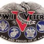 NEW WORLD WAR 2 VETERAN  AMERICAN MILITARY BELT BUCKLE