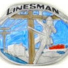 LINESMAN OCCUPATION BELT BUCKLE