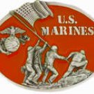U.S. MARINES IWO JIMA MILITARY COLLECTIBLE BELT BUCKLE